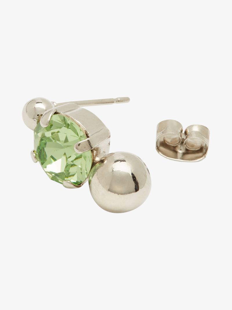 Silver Tone Jackie Crystal Earring