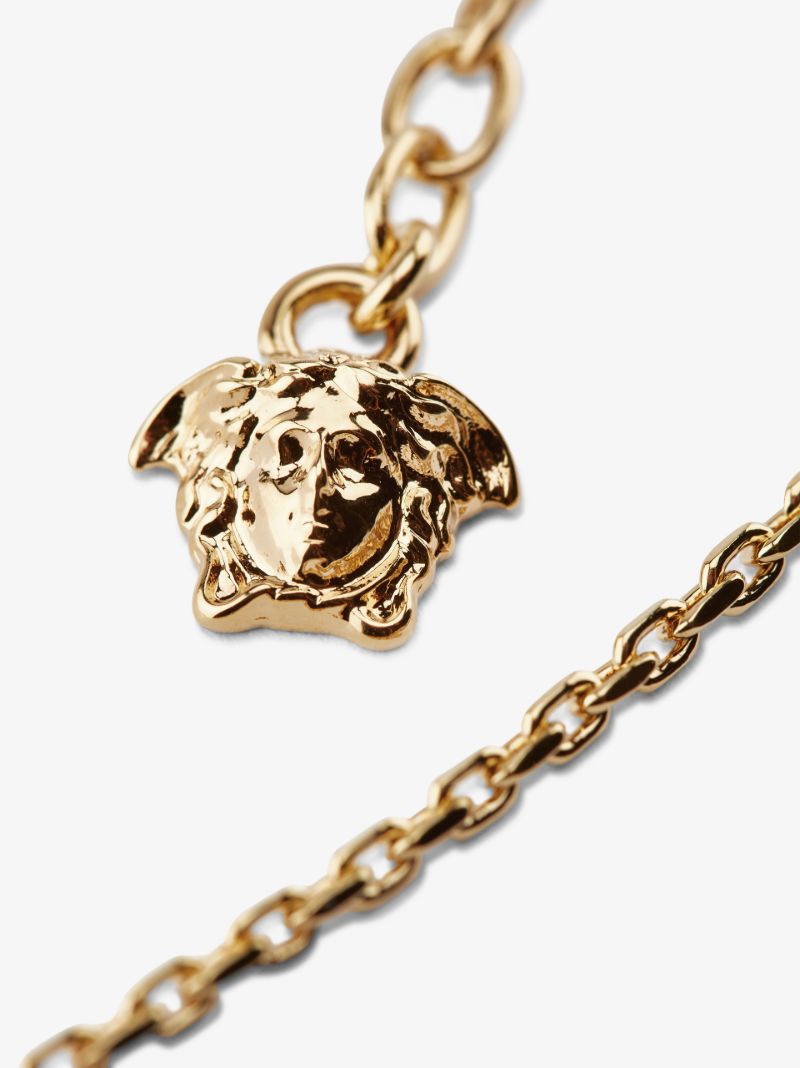 Gold Tone Medusa Pendant Necklace
