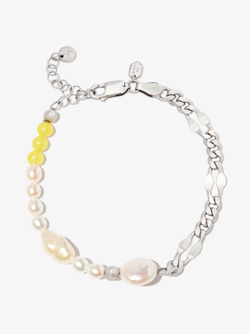 Sterling Silver Positano Pearl Chain Bracelet