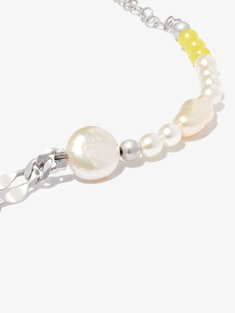 Sterling Silver Positano Pearl Chain Bracelet