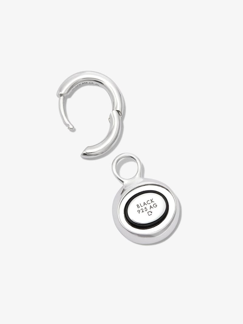 Sterling Silver Marco Happy Coin Hoop Earring