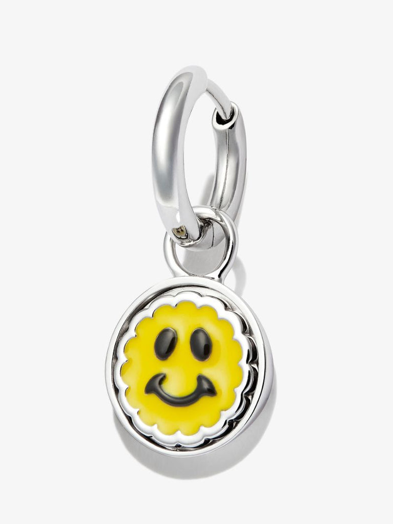 Sterling Silver Marco Happy Coin Hoop Earring