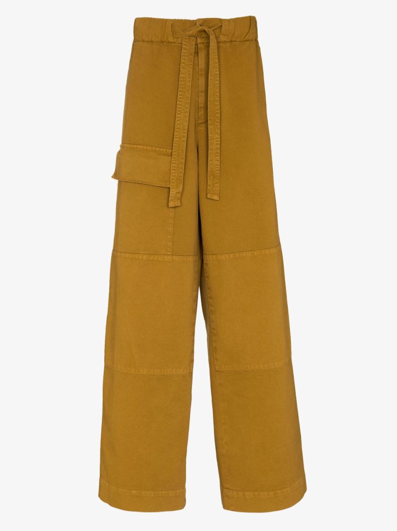 Wide Leg Cotton Trousers