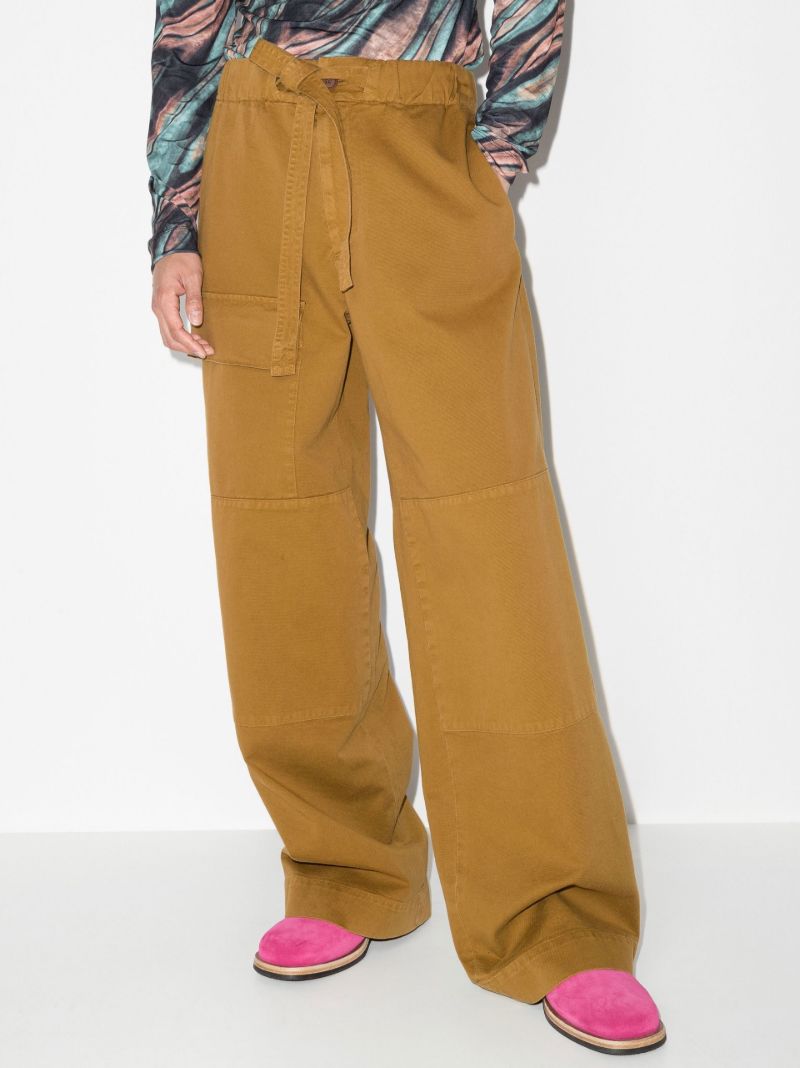 Wide Leg Cotton Trousers