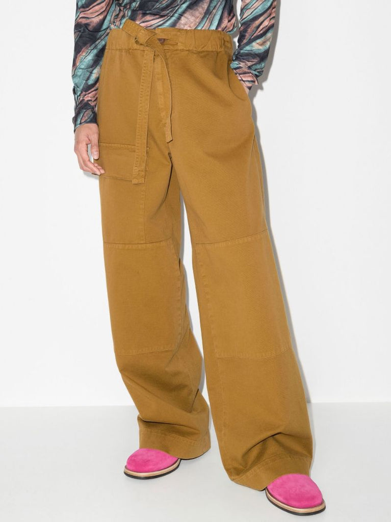 Wide Leg Cotton Trousers