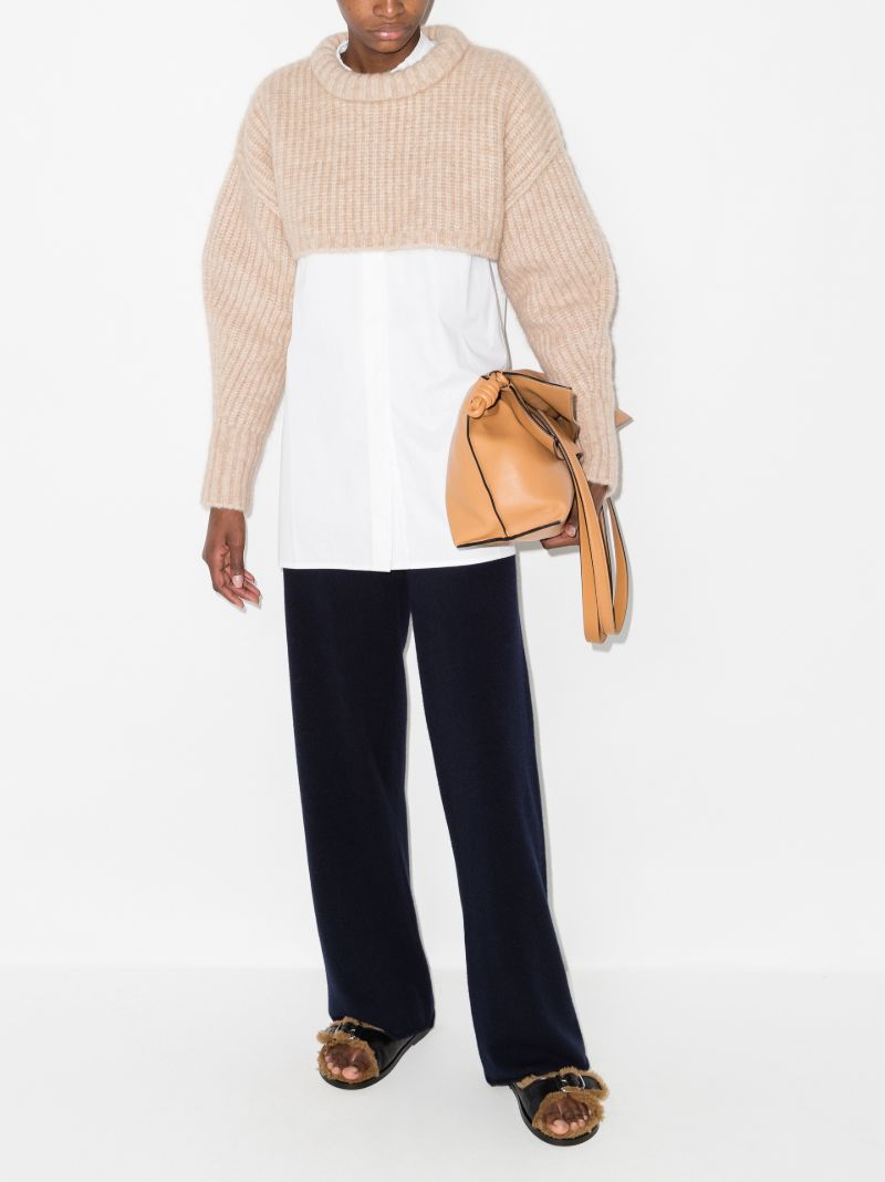 Wide Leg Cashmere Trousers