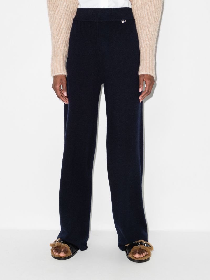 Wide Leg Cashmere Trousers