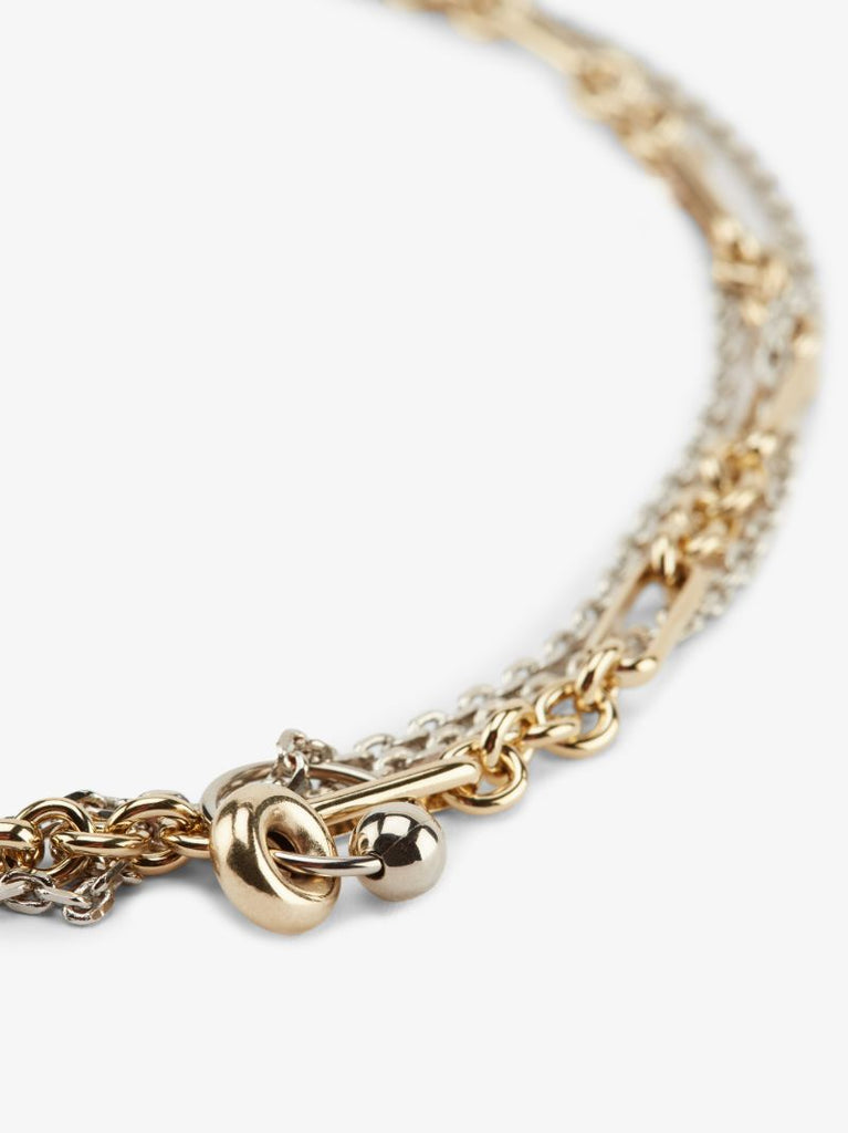 Gold-plated Rachel Double Chain Necklace
