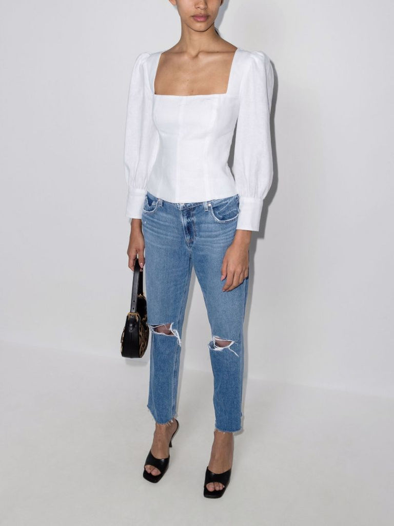Noella Sledge Destructed Straight Leg Jeans