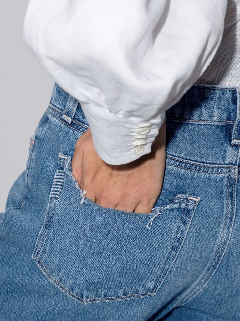 Noella Sledge Destructed Straight Leg Jeans