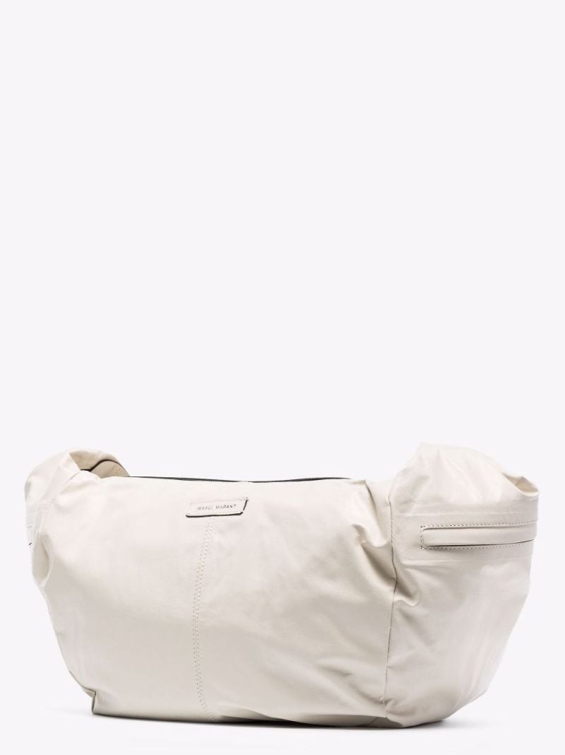 Grey Neway Leather Shoulder Bag
