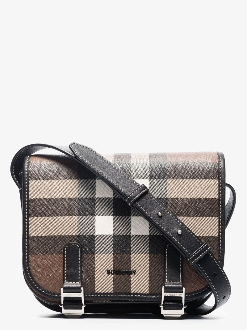 Brown House Check Messenger Bag