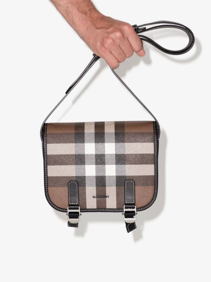 Brown House Check Messenger Bag