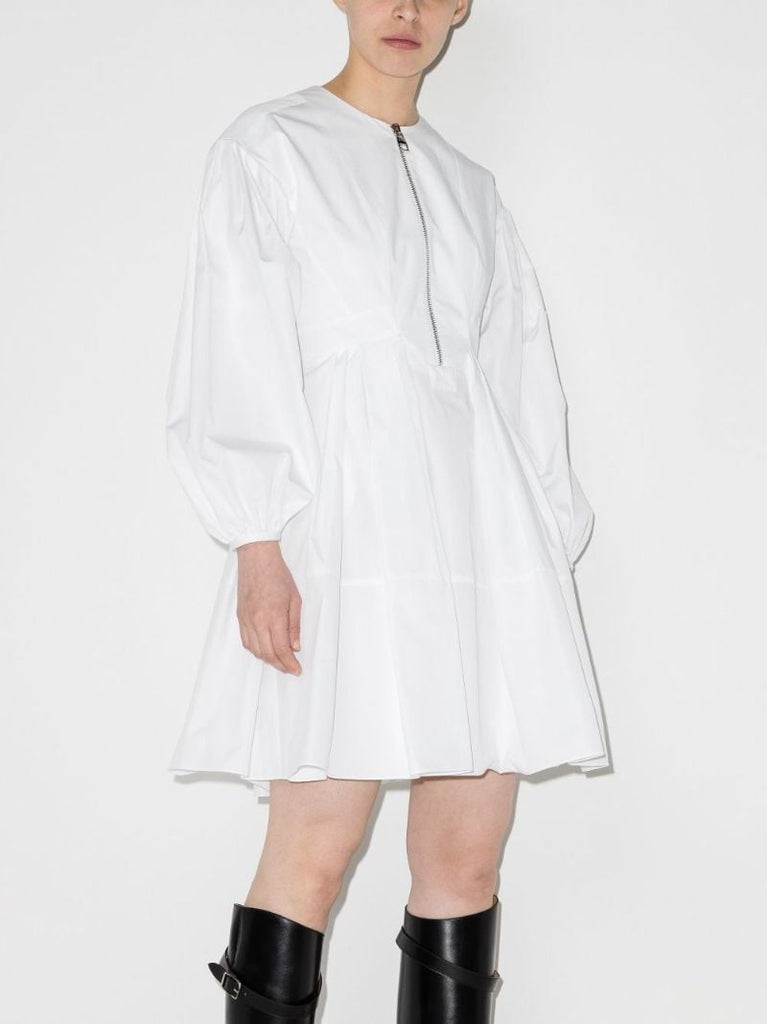 Puff Sleeve Cotton Mini Dress