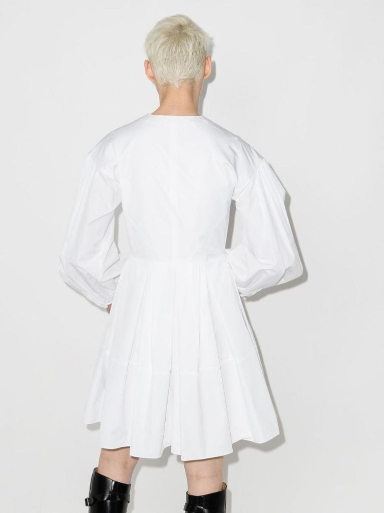 Puff Sleeve Cotton Mini Dress