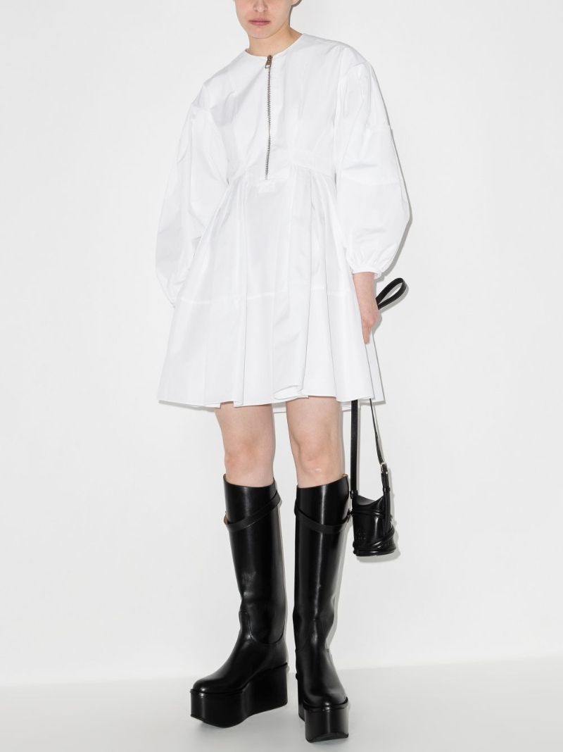 Puff Sleeve Cotton Mini Dress