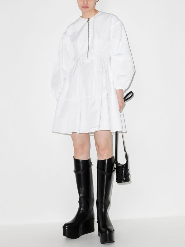Puff Sleeve Cotton Mini Dress