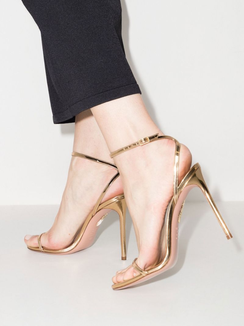 Gold Olie 105 Metallic Leather Sandals