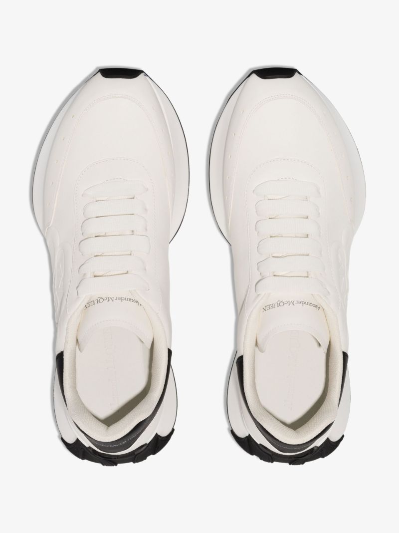 White Sprint Runner Leather Sneakers