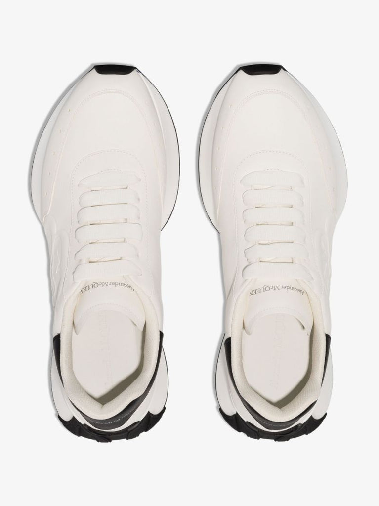 White Sprint Runner Leather Sneakers