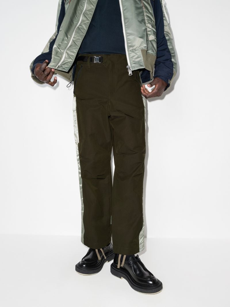 Contrast Panelling Cargo Trousers