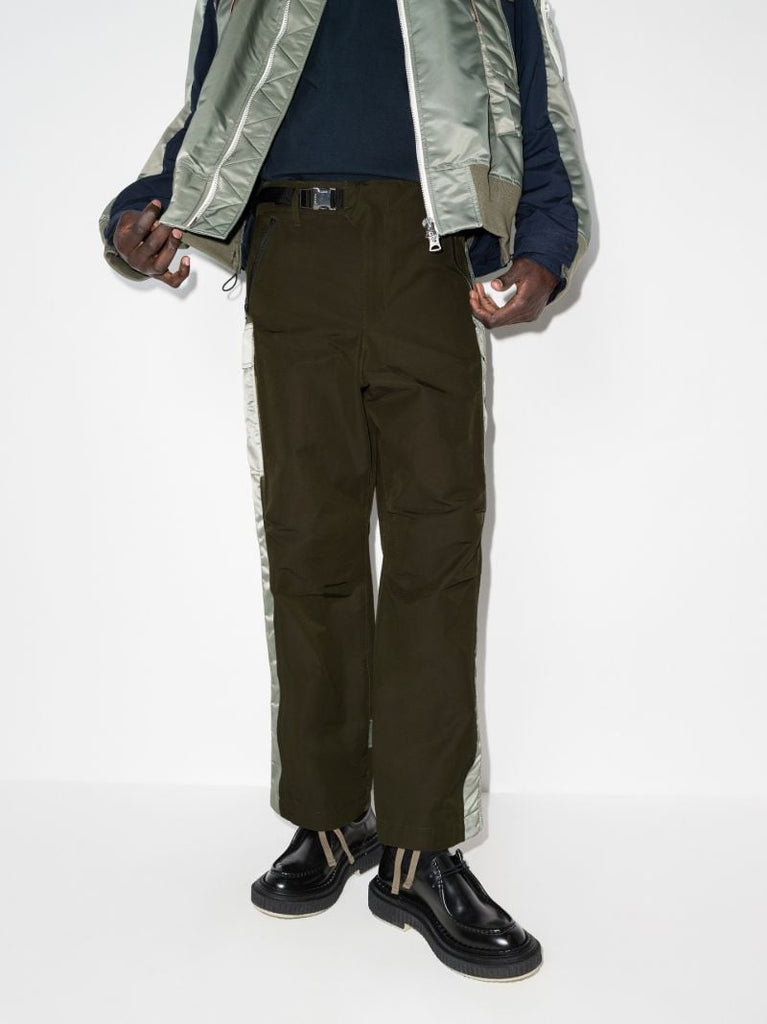 Contrast Panelling Cargo Trousers