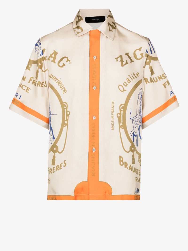 X Zig-zag Printed Silk Shirt