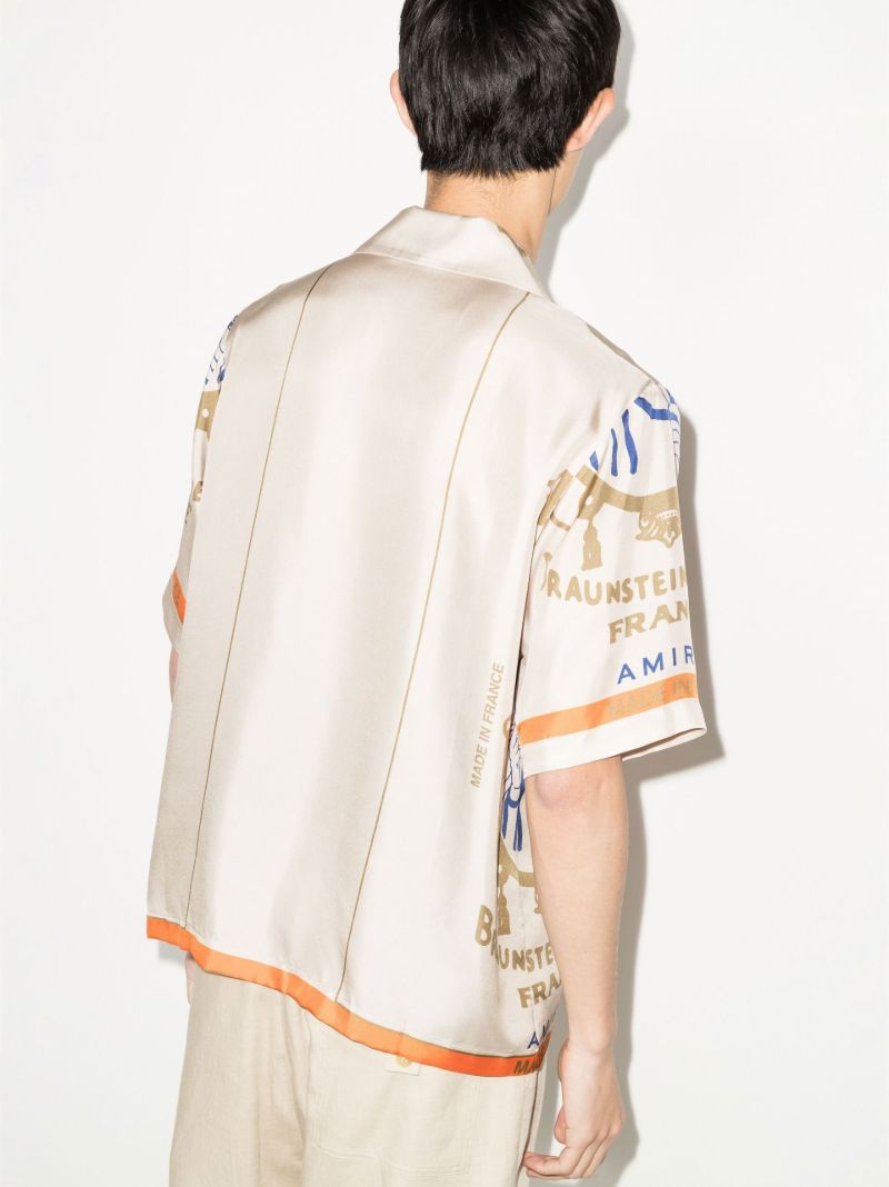 X Zig-zag Printed Silk Shirt