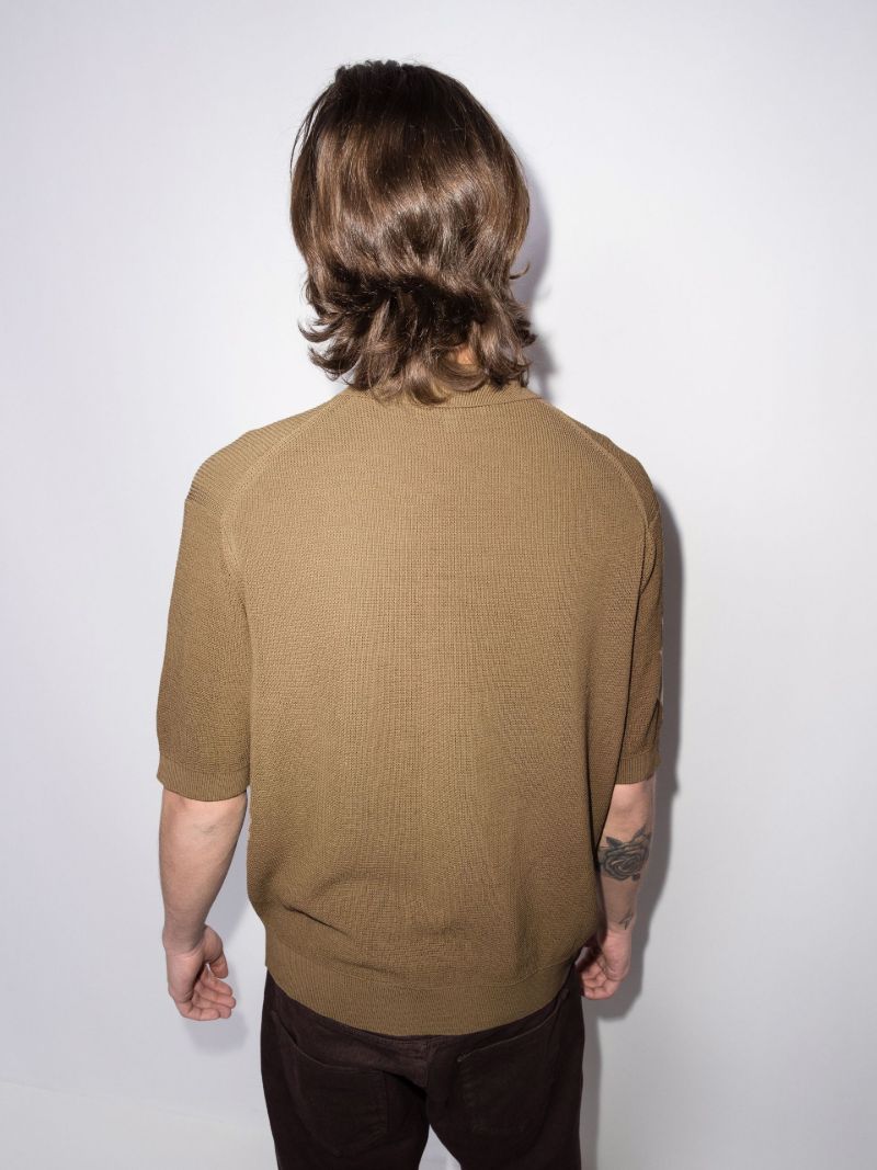 Raoul Waffle Knit Polo Shirt