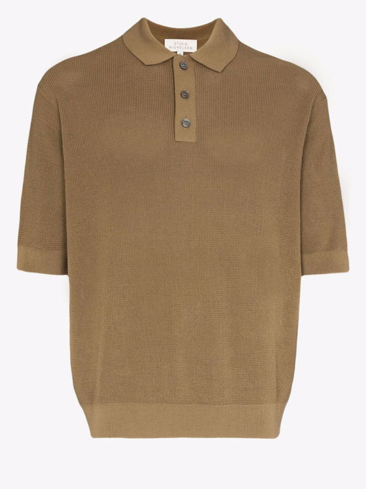 Raoul Waffle Knit Polo Shirt