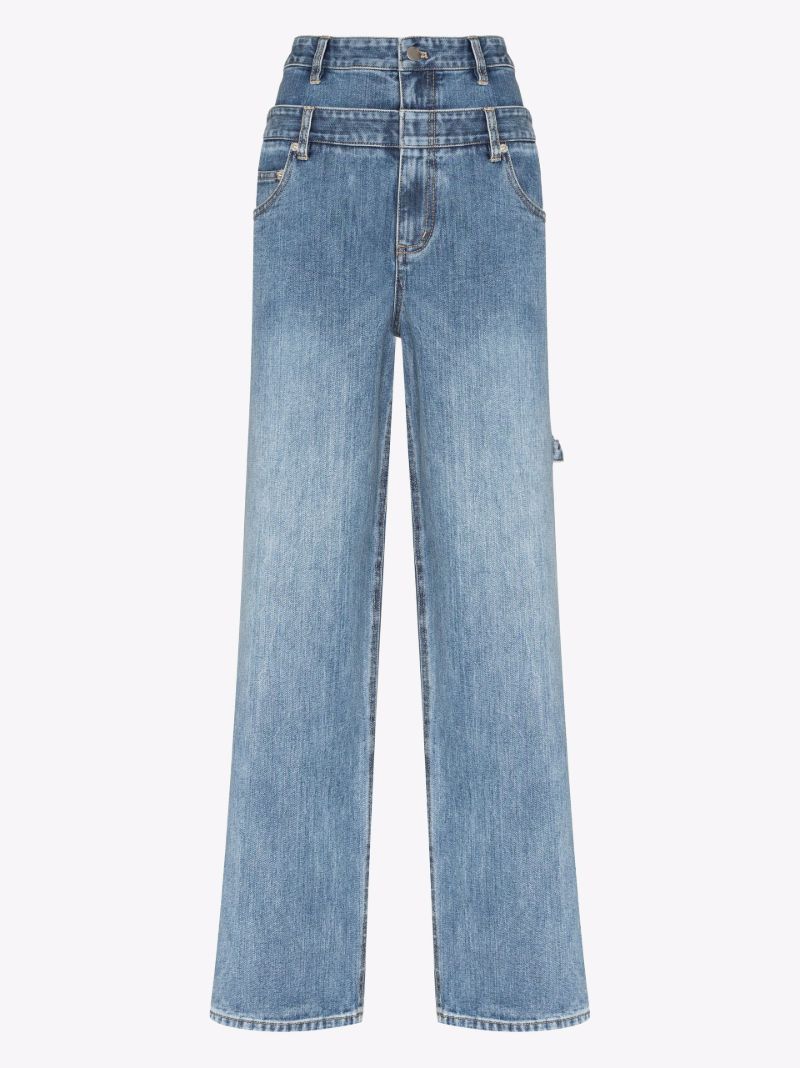 Sam Double Waist Wide Leg Jeans