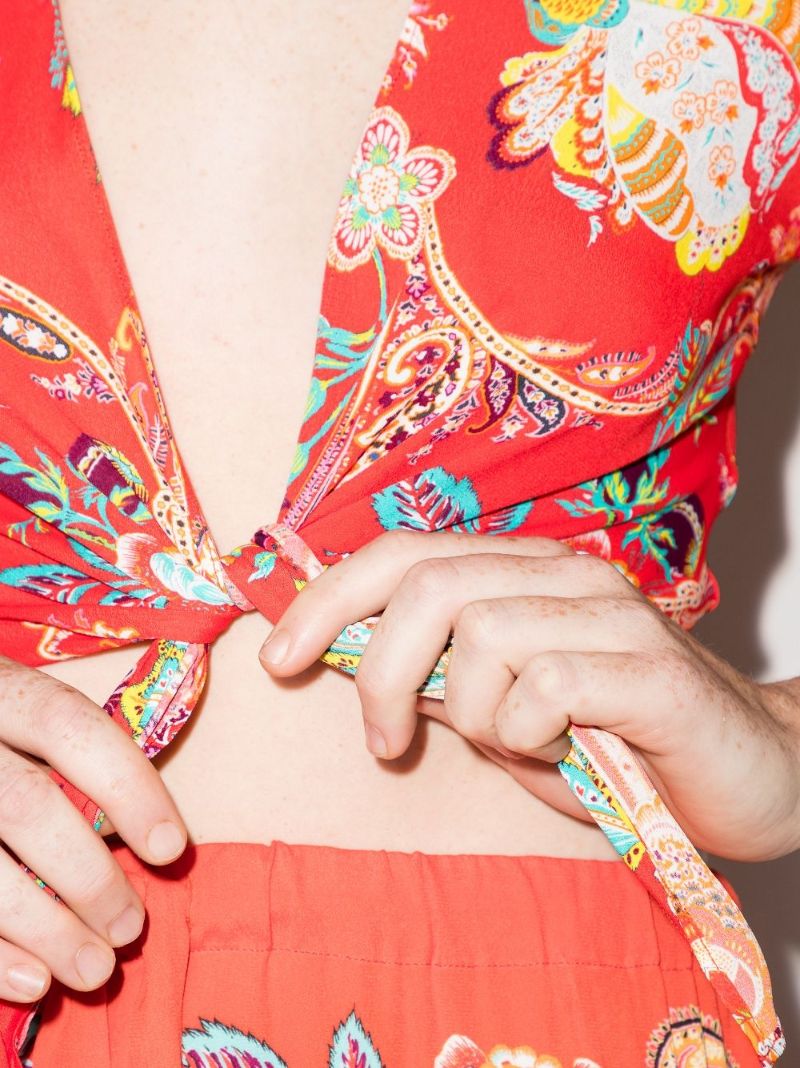 May Paisley Print Cropped Shirt