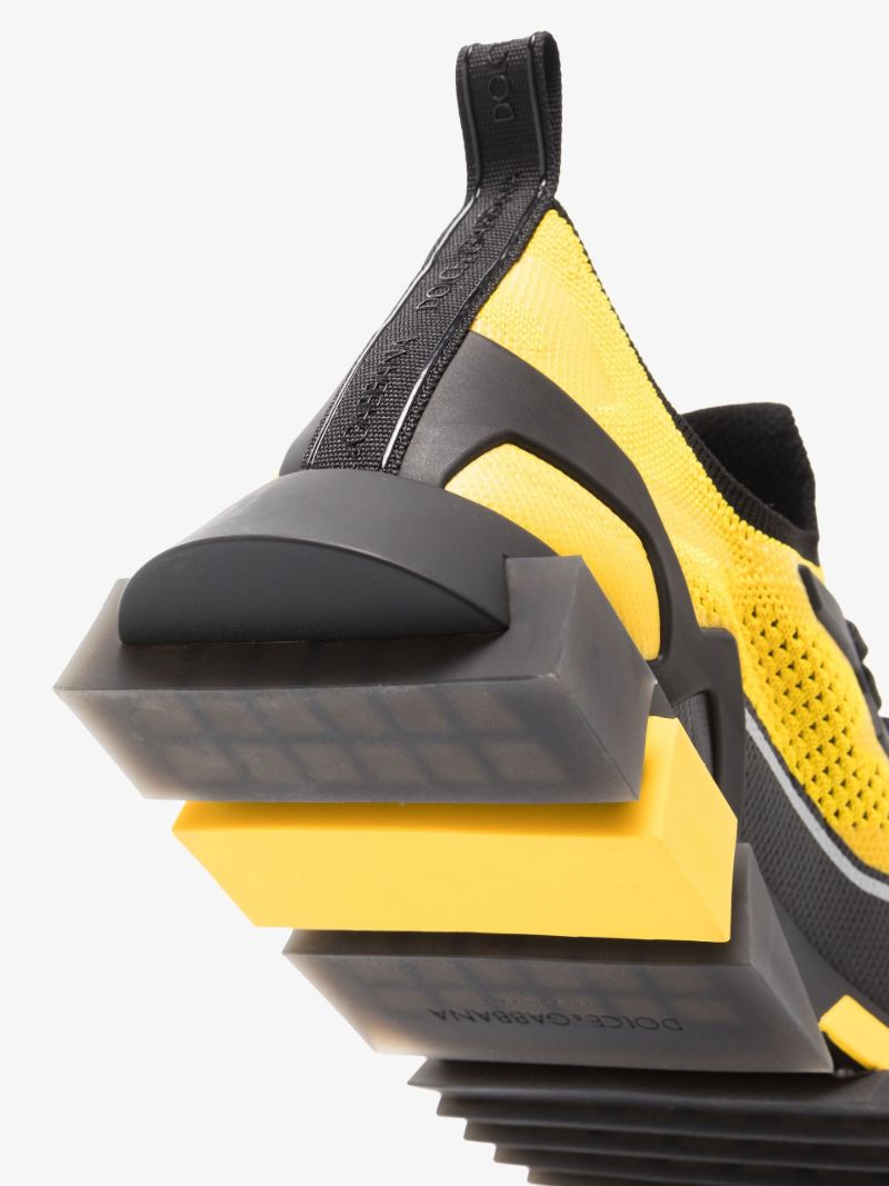 Black and Yellow Sorrento Low Top Sneakers