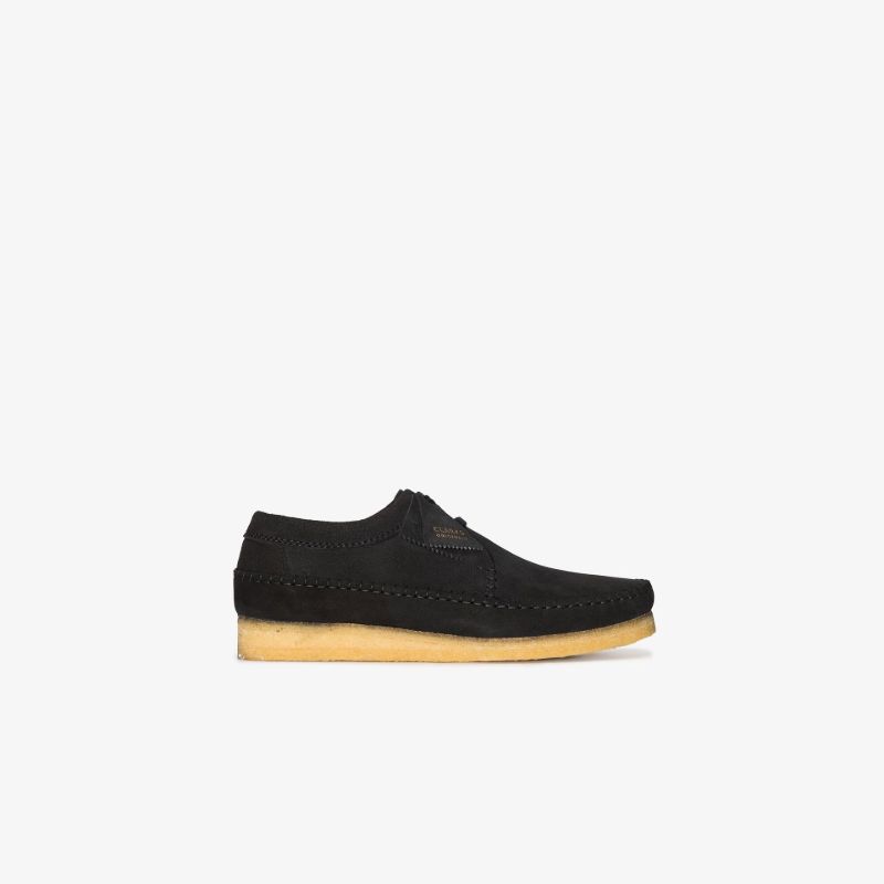 Black Weaver Suede Shoes