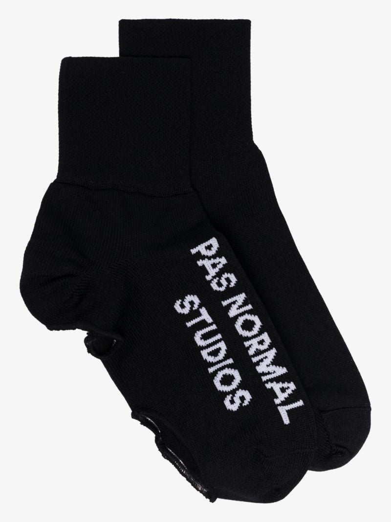 Black Logo Cycling Oversocks