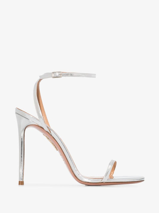 Silver Olie 105 Metallic Leather Sandals