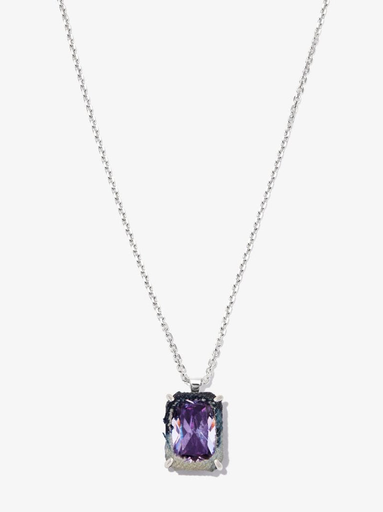 Sterling Silver Denim Rectangular Knife Edge Ii Necklace