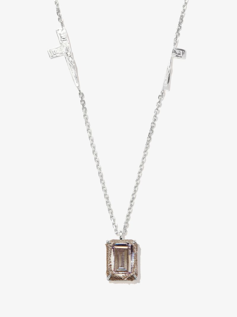 Sterling Silver Small Octagonal Zong Necklace