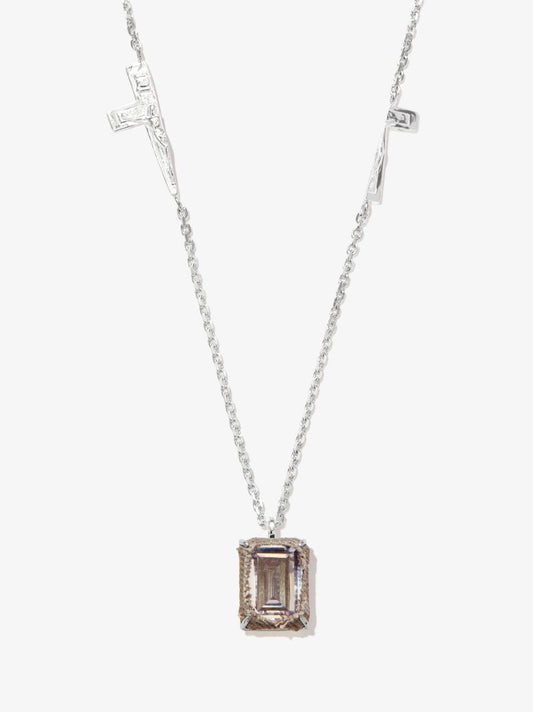 Sterling Silver Small Octagonal Zong Necklace