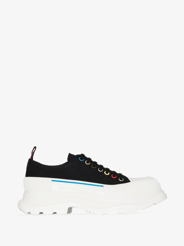 Black and White Tread Slick Sneakers