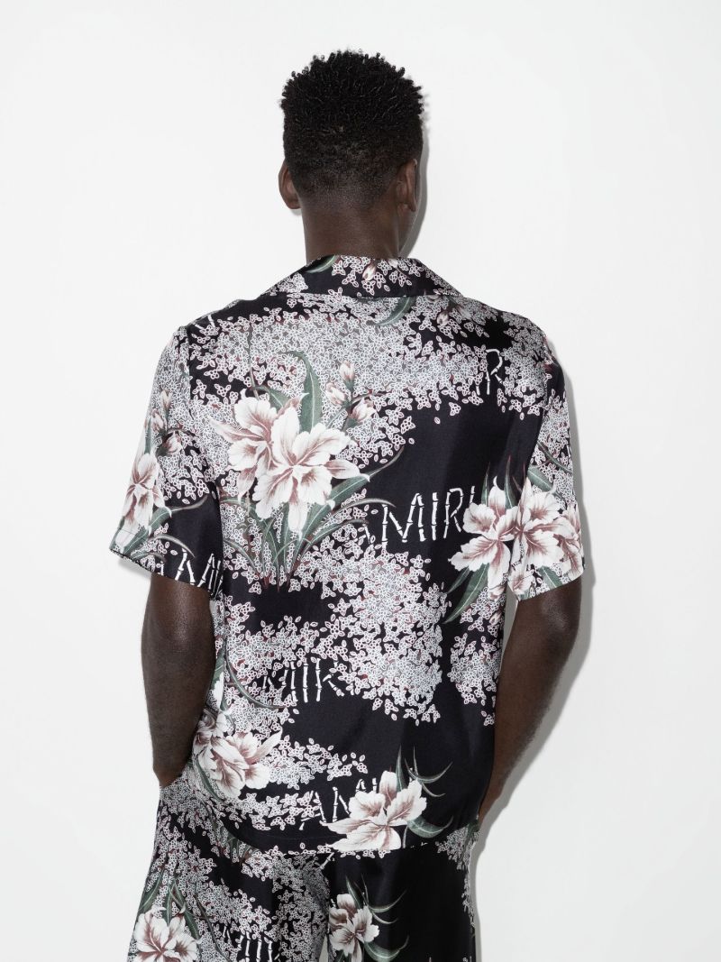 Hibiscus Tiki Silk Bowling Shirt