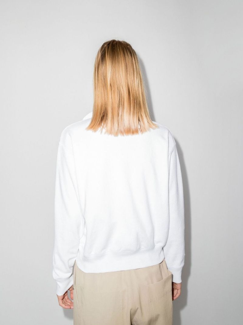White Polo Pony Quarter-zip Sweatshirt