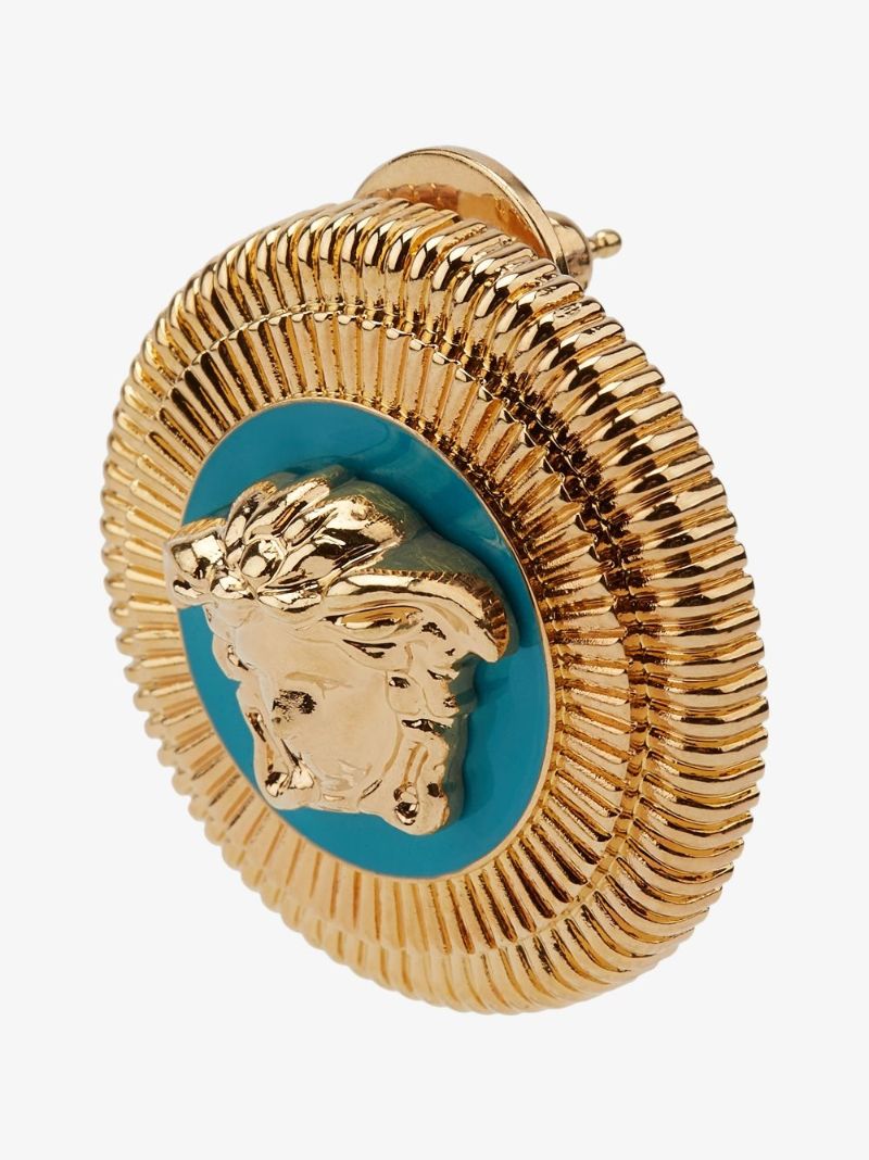 Gold Tone Medusa Biggie Earrings