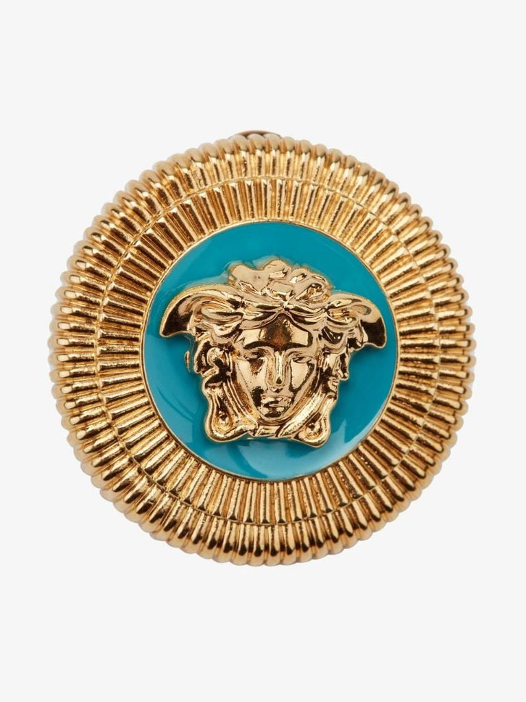 Gold Tone Medusa Biggie Earrings