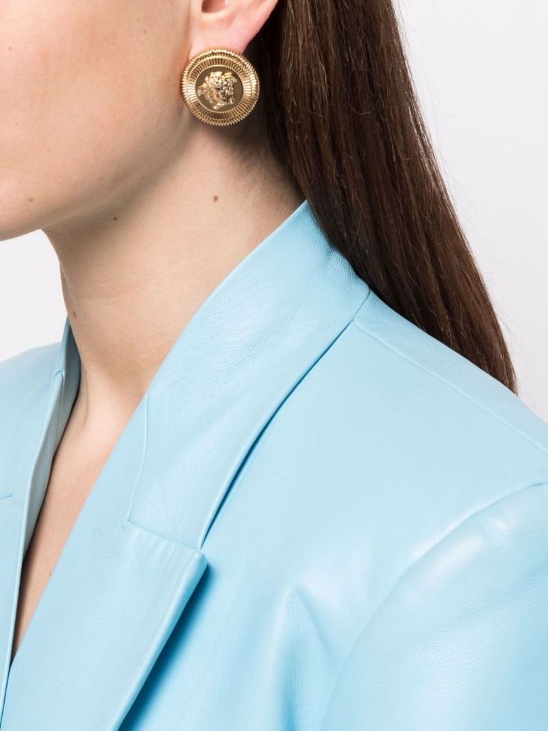 Gold-tone Medusa Biggie Stud Earrings