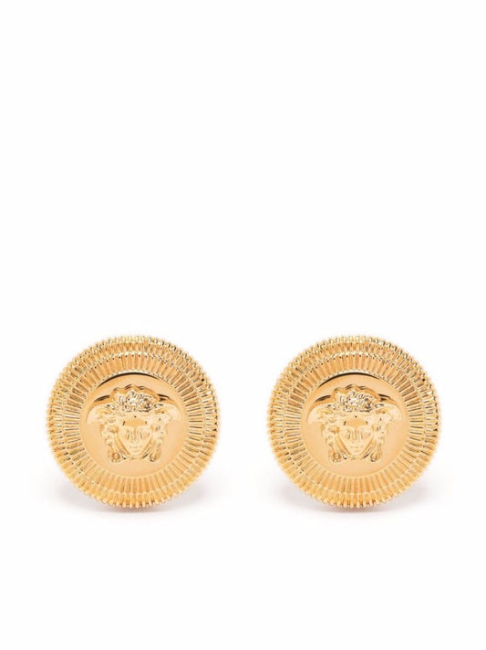 Gold-tone Medusa Biggie Stud Earrings