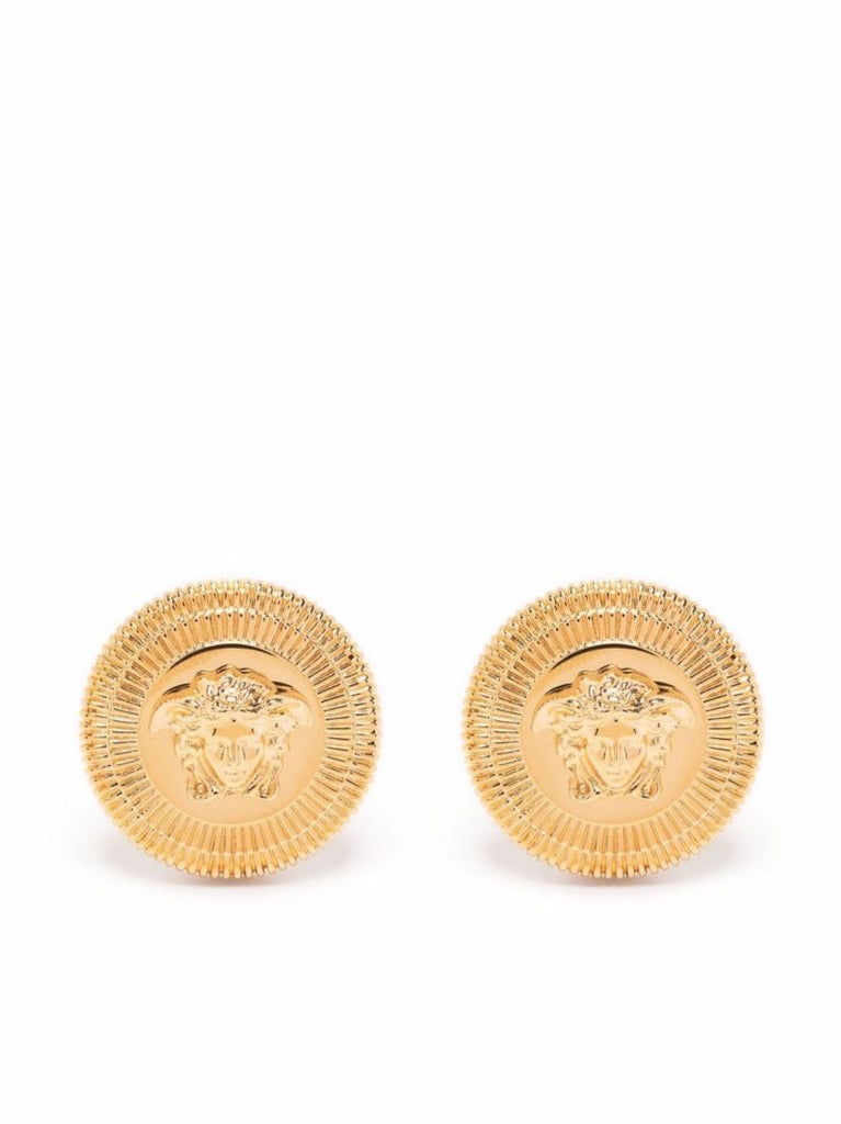 Gold-tone Medusa Biggie Stud Earrings