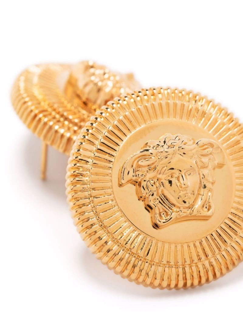 Gold-tone Medusa Biggie Stud Earrings