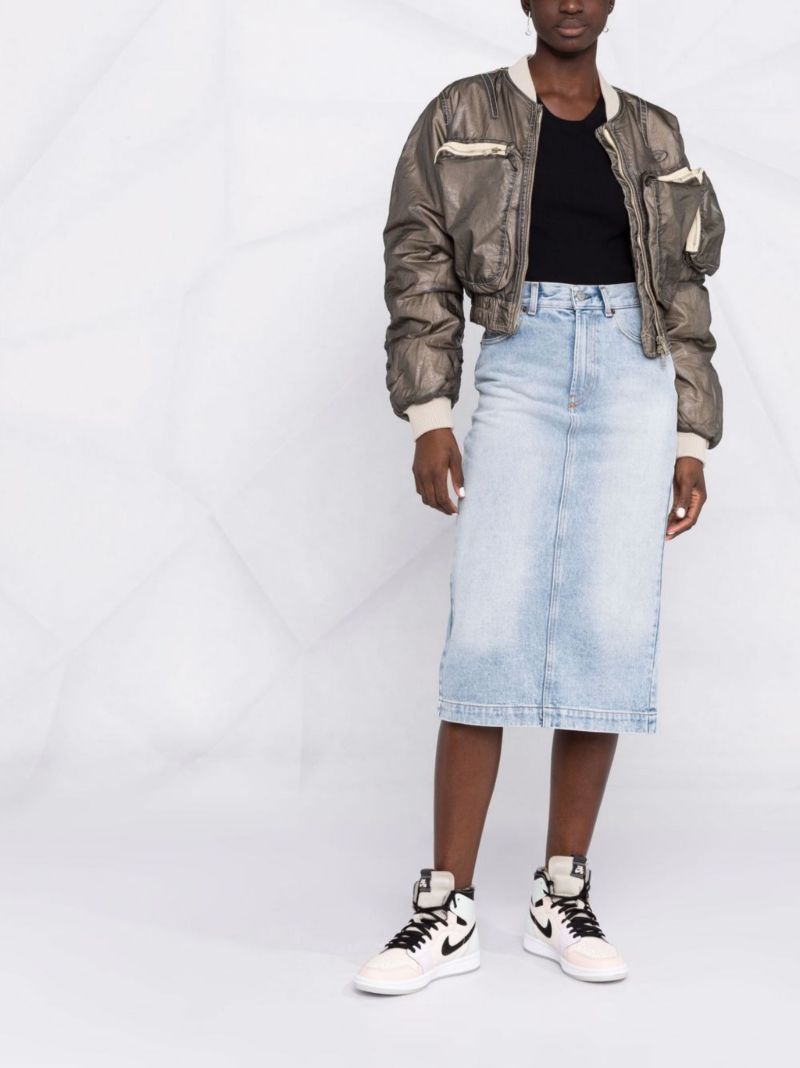 Blue De Ronny Midi Denim Skirt