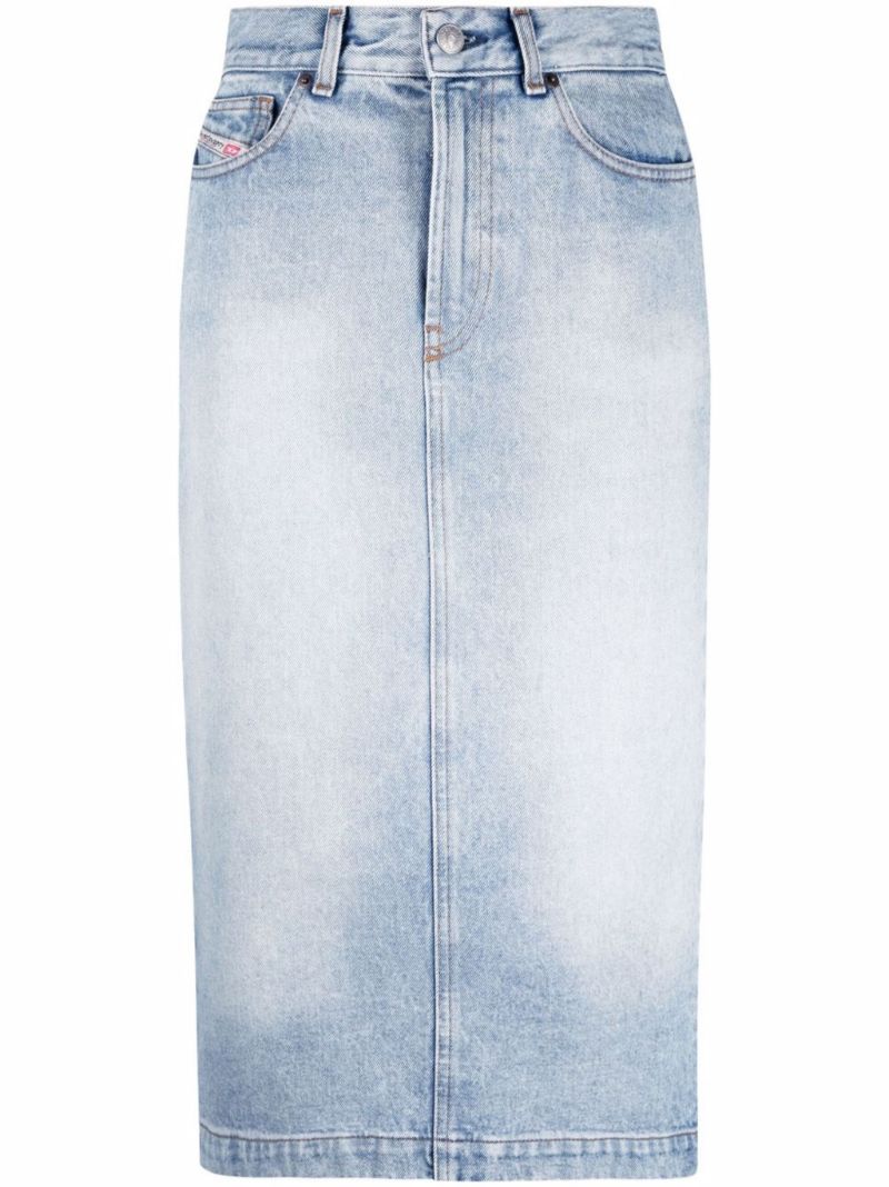 Blue De Ronny Midi Denim Skirt